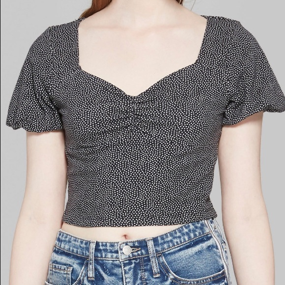 Wild Fable polka dot crop top - Picture 1 of 5